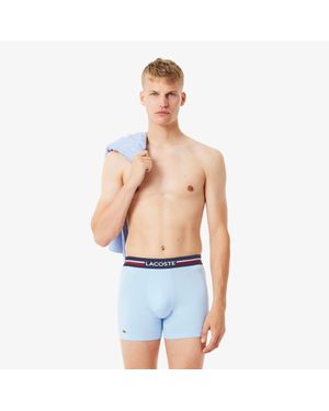 Lacoste 3-Pack Cotton Boxer Briefs - Red