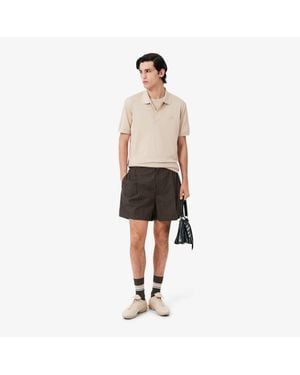 Lacoste Runway Tailored Wool Bermuda Shorts - Natural
