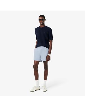 Lacoste Straight Fit Stretch Bermuda Shorts - Blue
