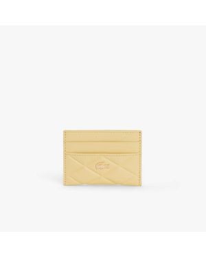 Lacoste Crocodelle Leather Cardholder - Natural