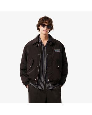 Lacoste Water-Repellent Aviator Badge Jacket - Black