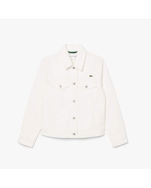 Lacoste Cotton Denim Jacket - White