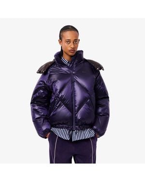 Lacoste Oversized Water-Repellent Down Jacket - Blue