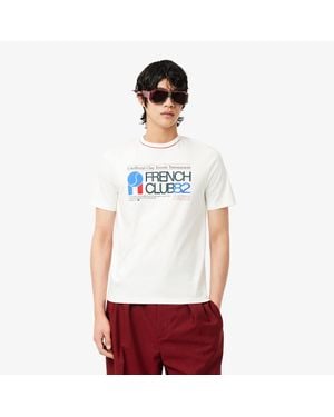 Lacoste Runway Tennis Print T-Shirt - White