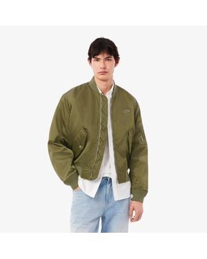Lacoste Water-Repellent Bomber Jacket - Green