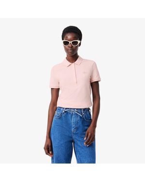 Lacoste L.12.D Slim Fit Stretch Mini Piqué Polo - Pink