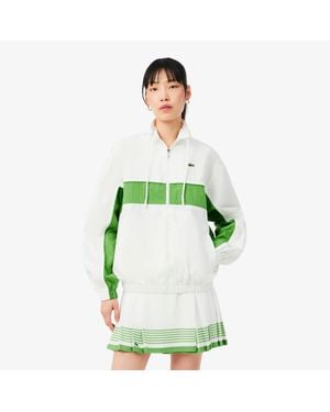 Lacoste Relaxed Fit Zipped Cotton Twill Jacket - Green