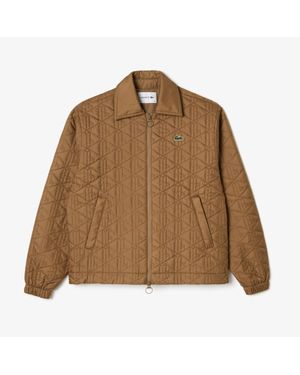 Lacoste Padded Quilted Jacket - Brown
