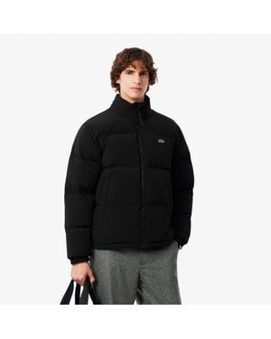 Lacoste Water-Repellent Hooded Down Jacket - Black
