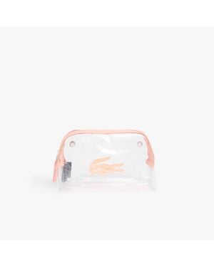 Lacoste Anna Transparent Cosmetic Bag - Pink