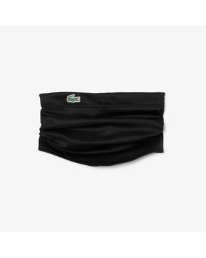 Lacoste Sport Reflective Crocodile Neck Warmer - Black