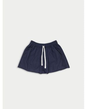 La Fetiche Simone Mini Upcycled Mini Skirt - Blue