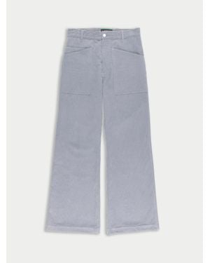 La Fetiche Neil Highwaisted Corduroy Pant - White