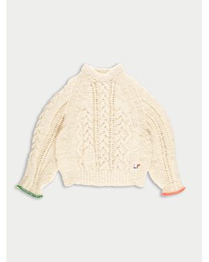 La Fetiche Marianne Hand Knitted Cable Jumper - Natural