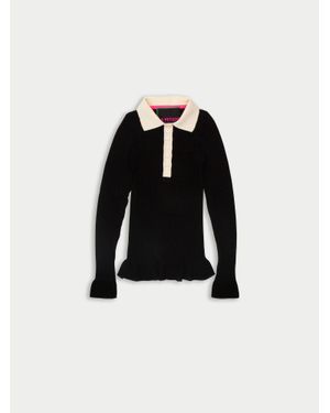 La Fetiche Mick Fine Weight Ribbed Top - Black