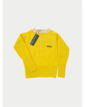 La Fetiche Pierre Cable Knit Shetland Jumper - Yellow