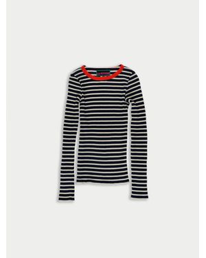 La Fetiche Jackie Raye Fine Weight Ribbed Top - Black