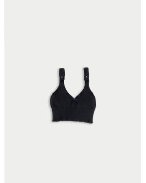 La Fetiche Josephine Knitted Bralette - Black