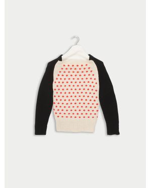 La Fetiche Bowie Hand Knitted Spotty Jumper - Natural