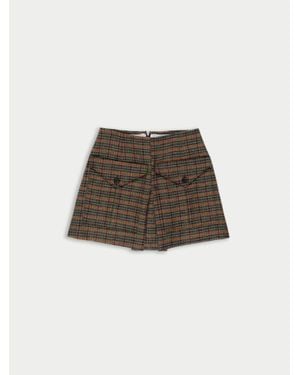La Fetiche Brigitte Tweed Mini Skirt - Natural