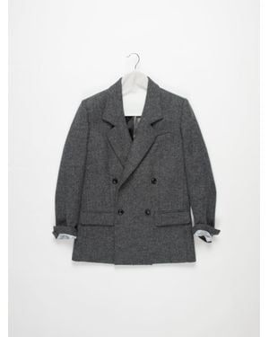 La Fetiche Camille Tailored Blazer Jacket - Grey