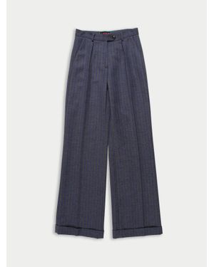 La Fetiche Malik Menswear Styled Tailored Trouser - Blue