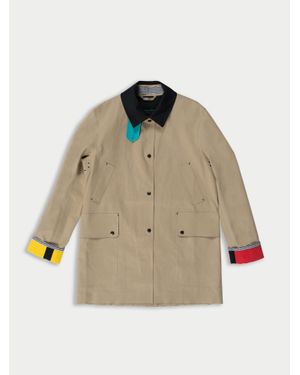 La Fetiche Yoko Hand Made Cotton Bonded Waterproof Trench-Coat - Natural