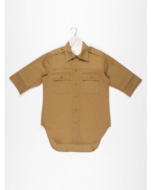 La Fetiche Alice Cotton Cotton Utility Shirt - Natural
