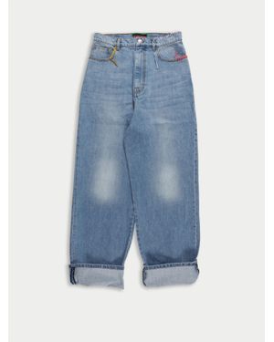 La Fetiche Juergen Stonewashed Boyfriend Jean - Blue