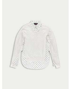 La Fetiche Charli V-Neck Jumper - White