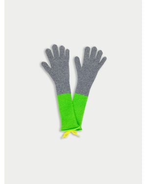 La Fetiche Jessie Ribbed Gloves - White