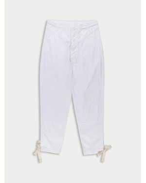 La Fetiche Robert Cotton Patched Trousers - White