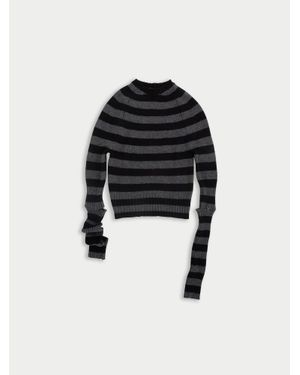 La Fetiche Stevie Skinny Striped Jumper - Black