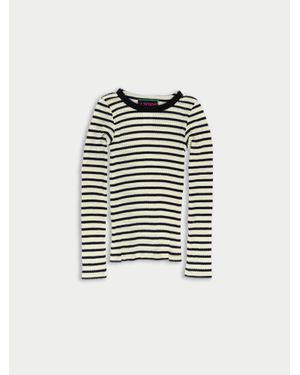 La Fetiche Jackie Raye Fine Weight Ribbed Top - White