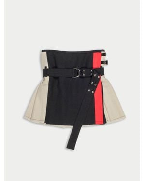 La Fetiche Twiggy Traditional Hand Pleated Mini Kilt Made With Japanese Fabric - Black