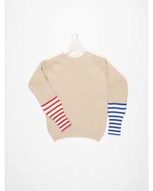 La Fetiche Jean Michel Traditional Fisherman's Jumper - White