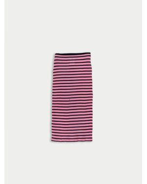 La Fetiche Julie Ribbed Tube Skirt - Red