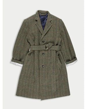 La Fetiche Jean Paul Oversized Tweed Overcoat - Green