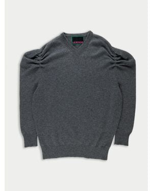 La Fetiche Victor V-Neck Jumper - Grey