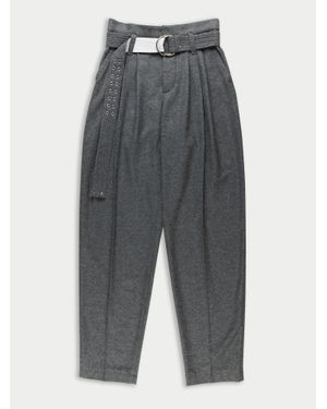 La Fetiche Angela Pleated Trousers - Grey