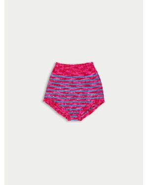 La Fetiche Edie Handknitted Striped Trousers - Pink