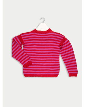La Fetiche Jacno Hand Knitted Striped Jumper - Red