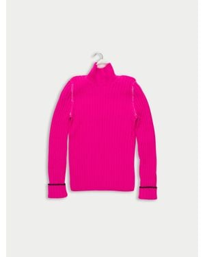 La Fetiche Polly Skinny Ribbed Jumper - Pink