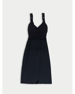 La Fetiche Eleni Slip Dress With Knitted Bralette - Blue
