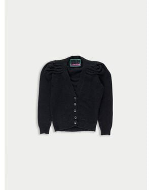 La Fetiche Vikki V-Neck Cardigan - Black