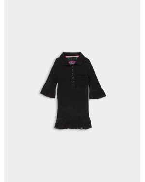 La Fetiche Micky Fine Weight Ribbed Top - Black