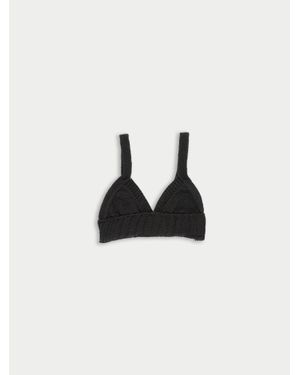La Fetiche Lucia Hand Knit Bralette - White