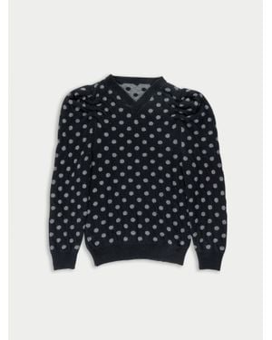 La Fetiche Hana Reversible V-Neck Jumper - Black