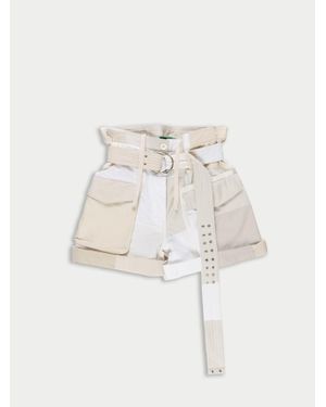 La Fetiche Dav Upcycled Shorts - Natural