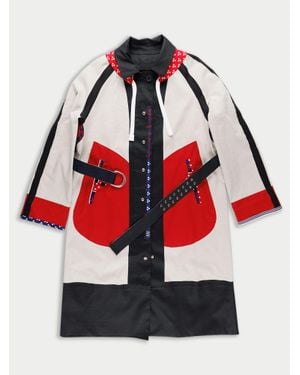 La Fetiche Ida Cotton Trench Coat - Red
